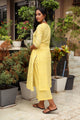 Yellow Gota Work Kurta Palazzo Set