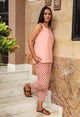 Coral Up- down Cotton Kurta Set
