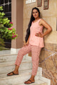 Coral Up- down Cotton Kurta Set