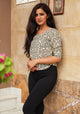 Blue Star Jaal Print Top