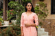 Peach Printax Solid Kurta