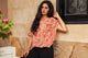 Peach Jaal Block Print Top