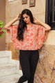 Peach Jaal Block Print Top
