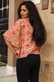 Peach Jaal Block Print Top