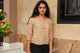 Cream & Green Jaal Block Print Top
