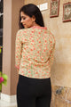 Cream & Green Jaal Block Print Top