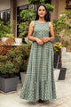 Olive Discharge Print Dress