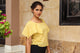 Yellow Bail Block Print Top