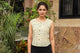 Green Checks Block Print Top