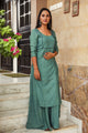 Green Dabu hand Print Twin Set