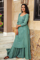 Green Dabu hand Print Twin Set