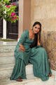 Green Dabu hand Print Twin Set