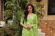 Green Discharge Butta Print Cotton Suit Set