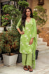 Green Discharge Butta Print Cotton Suit Set