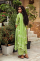 Green Discharge Butta Print Cotton Suit Set