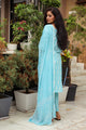 Turquoise Discharge Tree Butti Print Cotton Suit Set