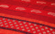 Orange & Blue Block Butti Print Cotton Unstitched Dress Material