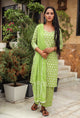 Green Discharge Butti Print Cotton Suit Set