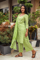 Green Discharge Butti Print Cotton Suit Set
