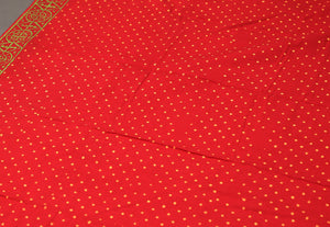 Red Block Butti Printed Cotton Salwar Suit Material