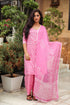 Pink Discharge Butti Print Cotton Suit Set