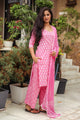 Pink Discharge Butti Print Cotton Suit Set