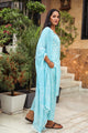 Sky Blue Discharge Butti Print Cotton Suit Set