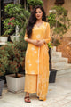 Mustard Discharge Butta Print Cotton Suit Set