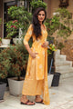 Mustard Discharge Butta Print Cotton Suit Set