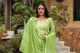Green Discharge Tree Butti Print Cotton Suit Set