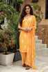 Yellow Discharge Butta Print Cotton Suit Set