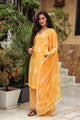 Yellow Discharge Butta Print Cotton Suit Set
