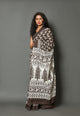 Kashish Tree Block Butti Print Cotton Saree with Blouse Piece