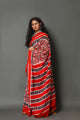 Red Patola Print Cotton Saree with Blouse Piece