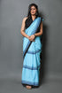 Turquoise & Blue Mul Cotton Printed Saree with Blouse Piece