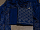 Blue Golden Block Print Cotton Salwar Suit Set Material