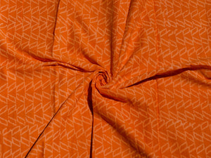 Blue & Orange Block Butti Print Cotton Salwar Kurta Set Material