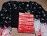 Red & Black Tie-Die Cotton Salwar Suit Set Material