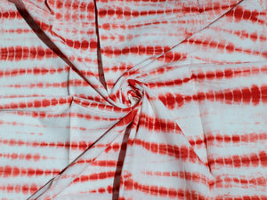Red & Black Tie-Die Cotton Salwar Suit Set Material
