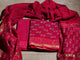 Red & Blue Block Butti Print Chanderi Suit Material