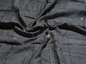 Beige Lining Print Chanderi Suit Material