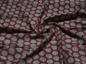 Ivory block butta print Chanderi suit material