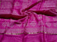Magenta Leaf Block Print Chanderi Salwar Suit Material