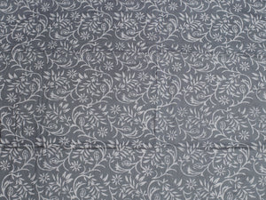 Grey Block Butta Print Cotton Salwar Suit Set Material