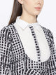 Black Batik Print Collar Dress