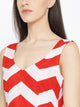 Red Striped Zik Zak Dress