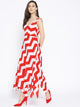 Red Striped Zik Zak Dress