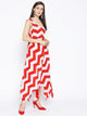 Red Striped Zik Zak Dress