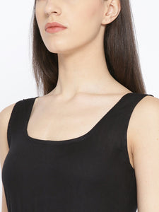 Black Solid Long Dress