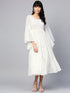White Solid Printex Tyre Dress